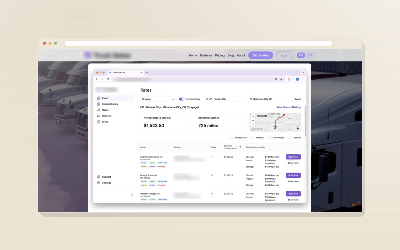 Freight Rate Platform — image 2